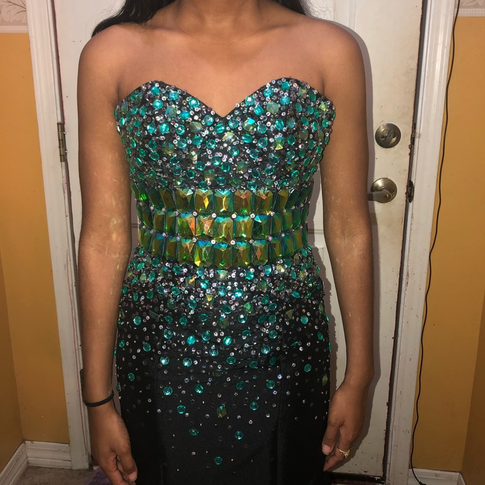Night Moves Prom Collection Black Dress